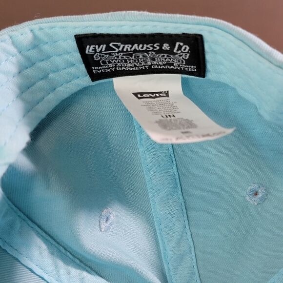 Levi's Strauss Women's Blue White Dad Hat Cap New - Picture 6 of 7